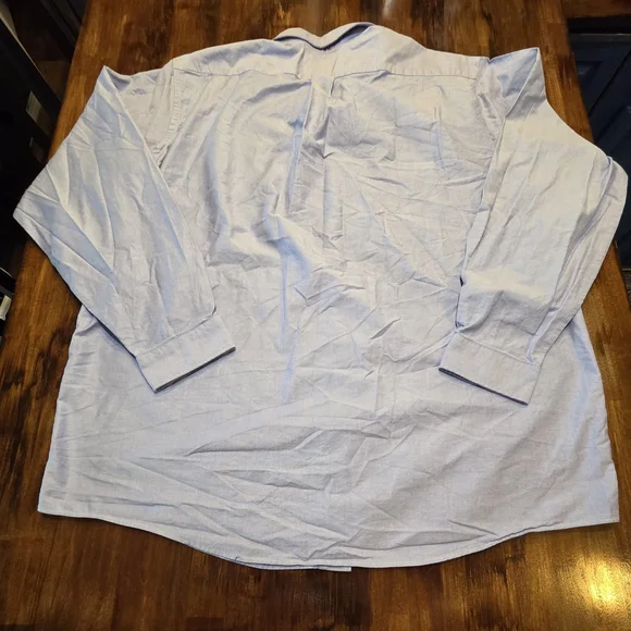 L.L. Bean Button Down Casual Light Blue Shirt Long Sleeves Size 2XL 100%Cotton - Picture 7 of 7